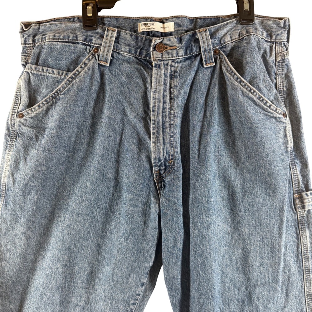 Y2K Signature by Levi Strauss Carpenter Jeans 38x30 Denim Utility‎ 91600-7511